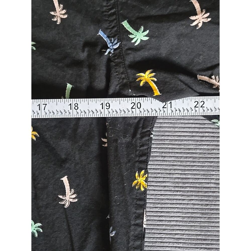 Levis Shirt Mens Medium Black Palm Trees Button Short Sleeve Casual Hawaiian - Picture 4 of 8